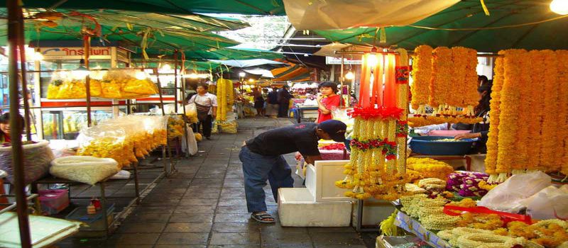 بازار گل بانکوک، بازاری رنگارنگ