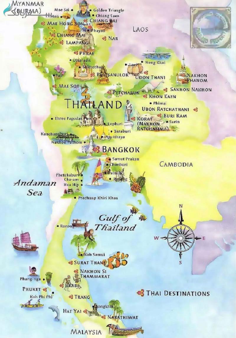 نقشه تور تایلند