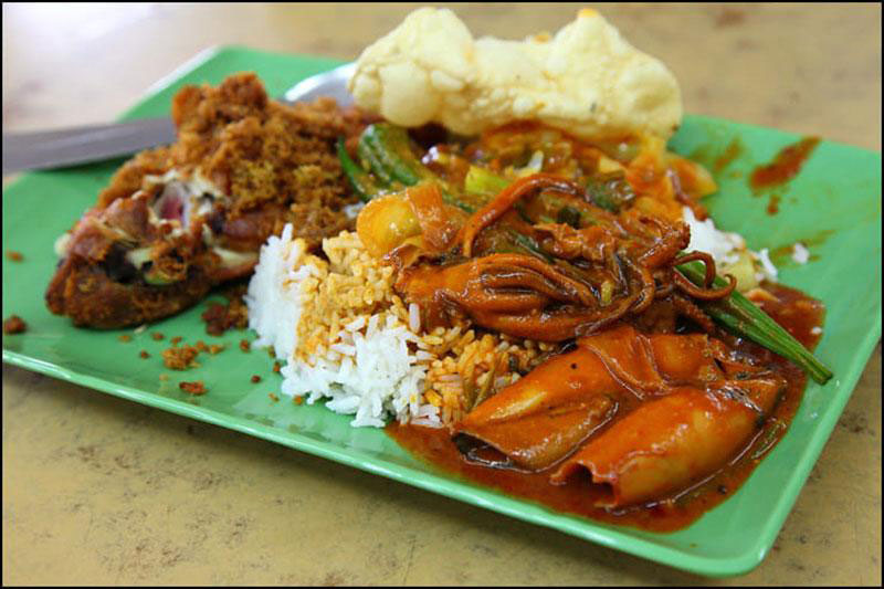 غذای ناسی کاندرا در مالزی